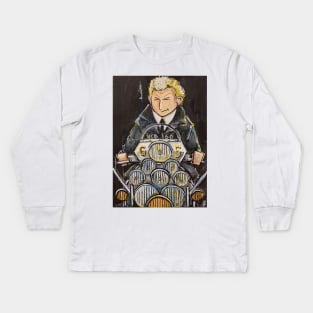 Retro Scooter, Classic Scooter, Scooterist, Scootering, Scooter Rider, Mod Art Kids Long Sleeve T-Shirt
